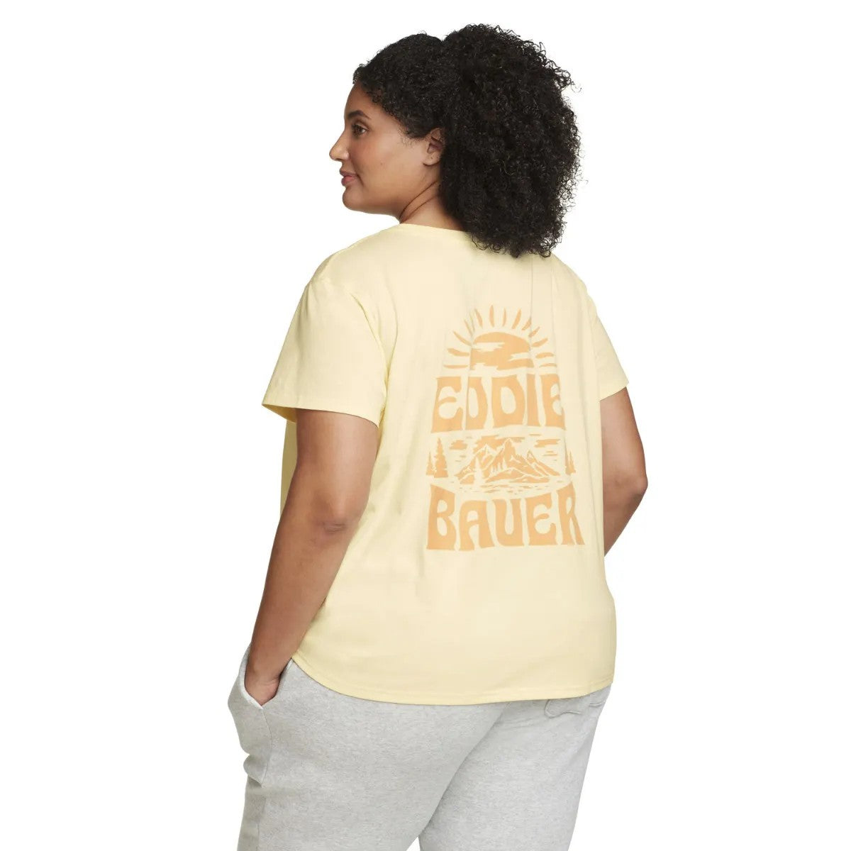 Sorbet - Back - Eddie Bauer Womens-Ladies Graphic Print Short-Sleeved T-Shirt