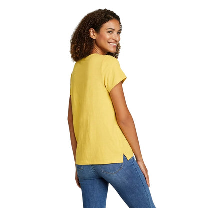 Dark Seafoam - Back - Eddie Bauer Womens-Ladies Hemplify Short-Sleeved T-Shirt