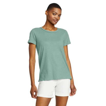Topaz - Front - Eddie Bauer Womens-Ladies Hemplify Short-Sleeved T-Shirt