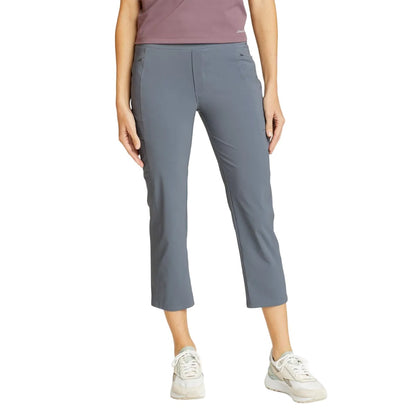 Frost Gray - Front - Eddie Bauer Womens-Ladies Incline Utility Capri Trousers