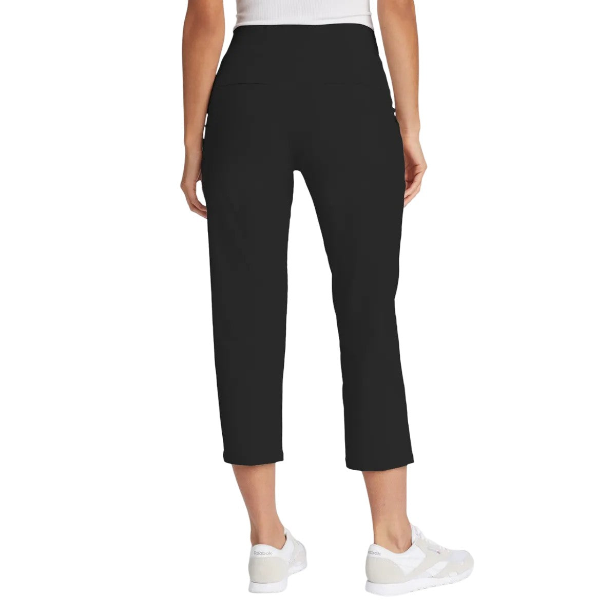 Black - Back - Eddie Bauer Womens-Ladies Horizon High Rise Cropped Trousers