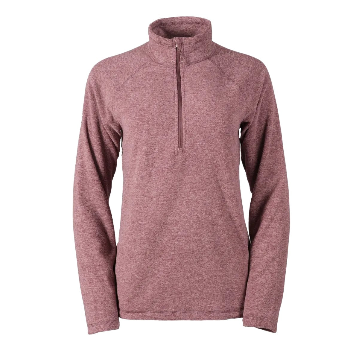 Dusty Violet - Front - Eddie Bauer Womens-Ladies Quest Quarter Zip Raglan Top