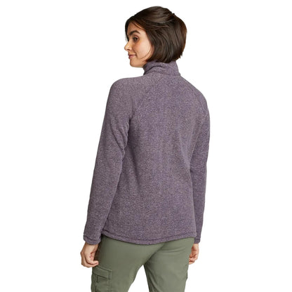 Eggplant - Back - Eddie Bauer Womens-Ladies Quest Quarter Zip Raglan Top