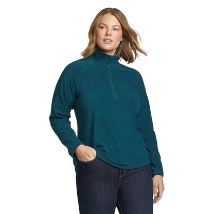 Peacock - Front - Eddie Bauer Womens-Ladies Quest Quarter Zip Raglan Top
