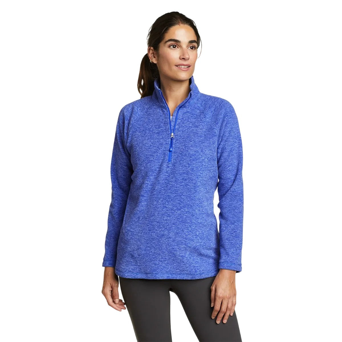 Bluebell - Front - Eddie Bauer Womens-Ladies Quest Quarter Zip Raglan Top