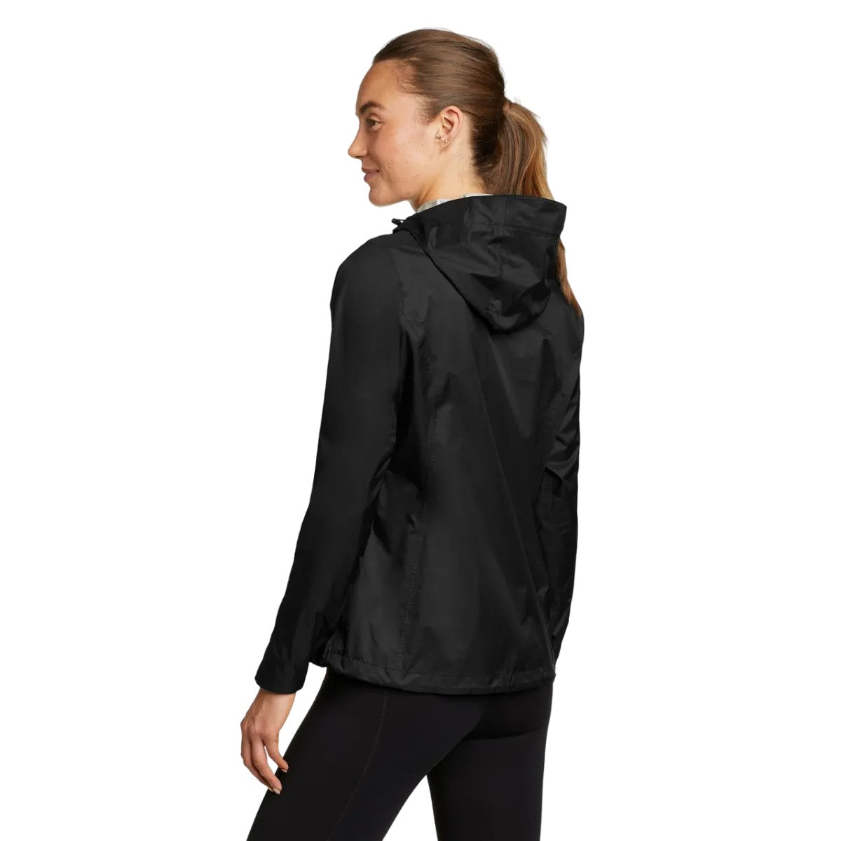 Black - Back - Eddie Bauer Womens-Ladies Cloud Cap Waterproof Jacket