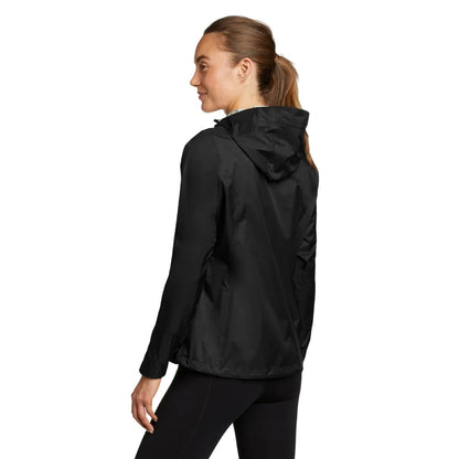 Black - Back - Eddie Bauer Womens-Ladies Cloud Cap Waterproof Jacket