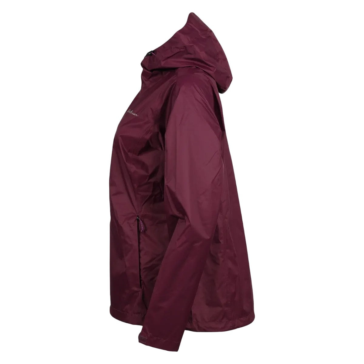 Dark Plum - Side - Eddie Bauer Womens-Ladies Cloud Cap Waterproof Jacket