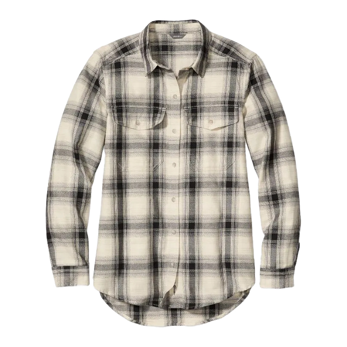 Cobblestone - Front - Eddie Bauer Womens-Ladies Fremont Block Check Flannel Shirt