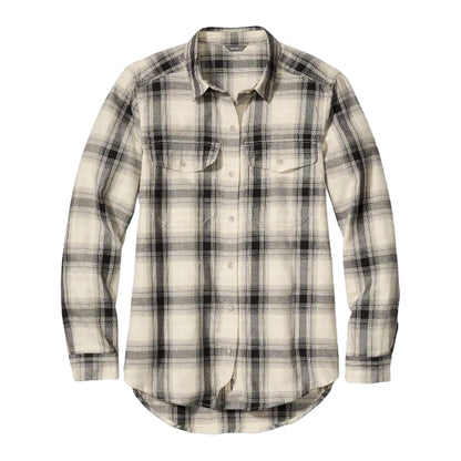 Cobblestone - Front - Eddie Bauer Womens-Ladies Fremont Block Check Flannel Shirt