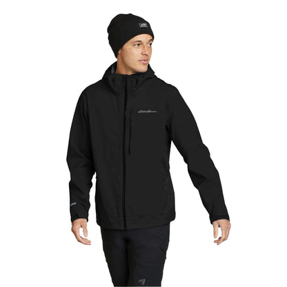 Black - Side - Eddie Bauer Mens Cloud Cap 3 Layer Jacket