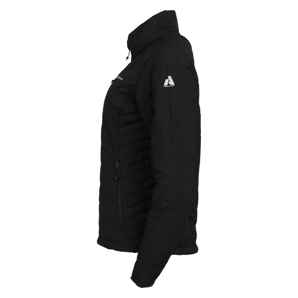 Black - Side - Eddie Bauer Womens-Ladies Ignitelite Logo Stretch Reversible Jacket