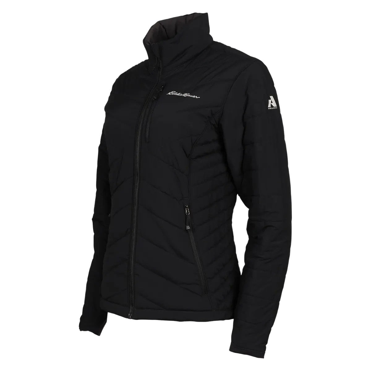 Black - Lifestyle - Eddie Bauer Womens-Ladies Ignitelite Logo Stretch Reversible Jacket
