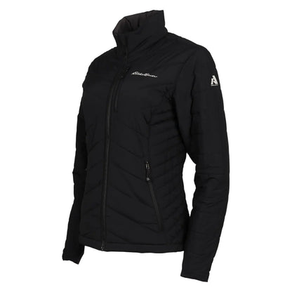 Black - Lifestyle - Eddie Bauer Womens-Ladies Ignitelite Logo Stretch Reversible Jacket