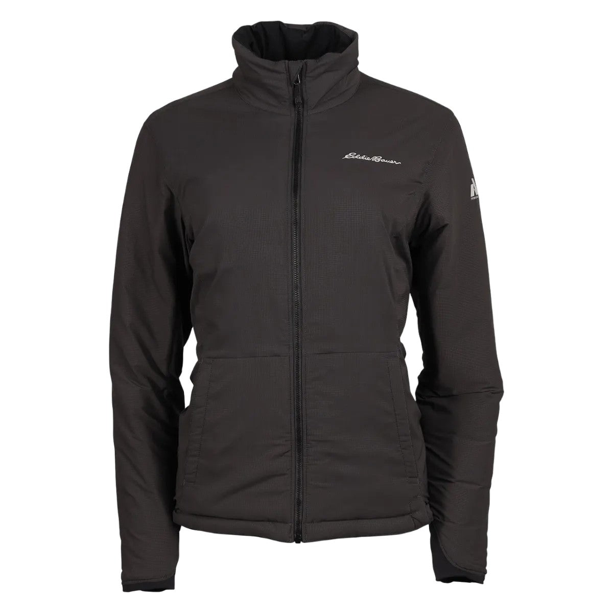 Black - Front - Eddie Bauer Womens-Ladies Ignitelite Logo Stretch Reversible Jacket