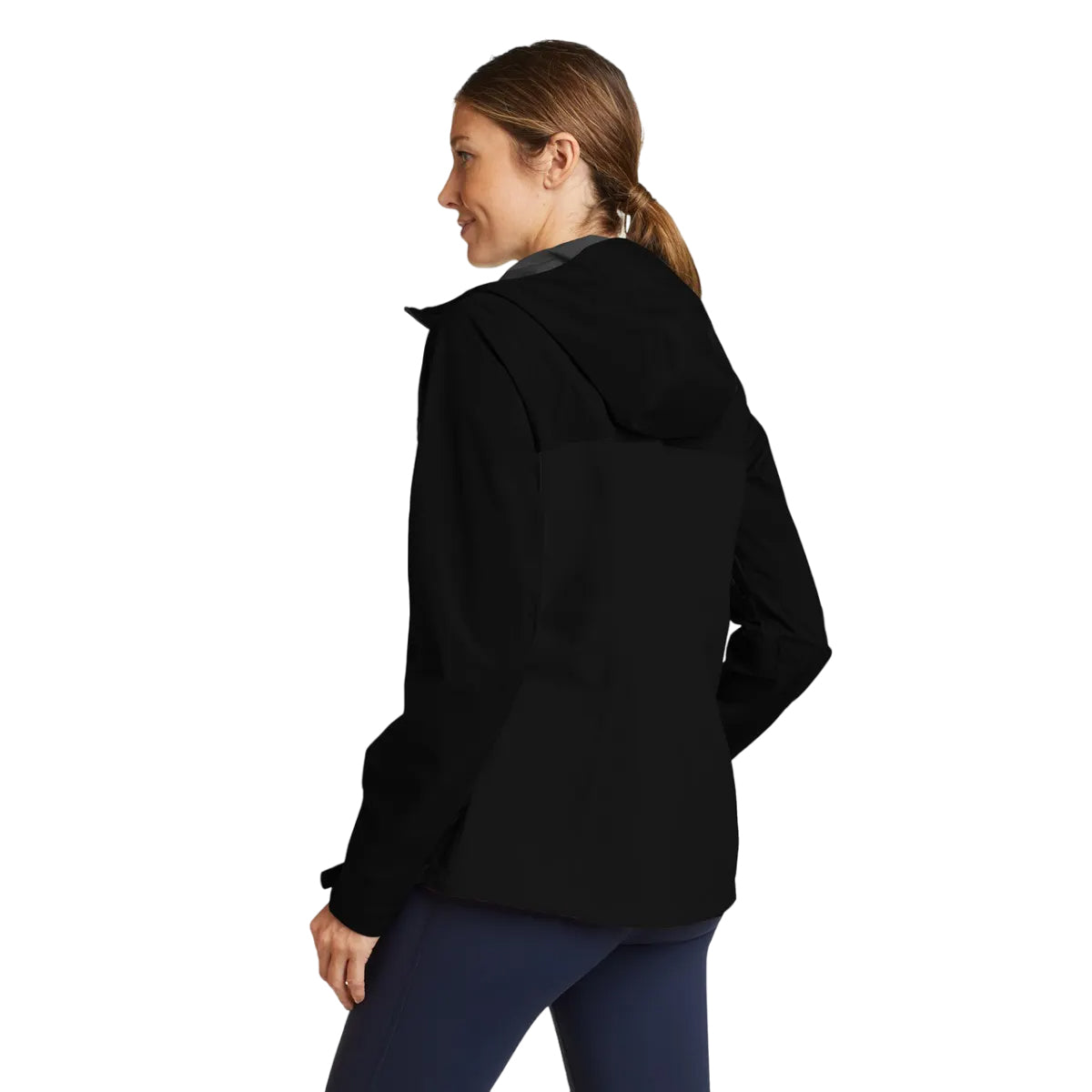 Black - Back - Eddie Bauer Womens-Ladies Cloud Cap 3 Layer Jacket