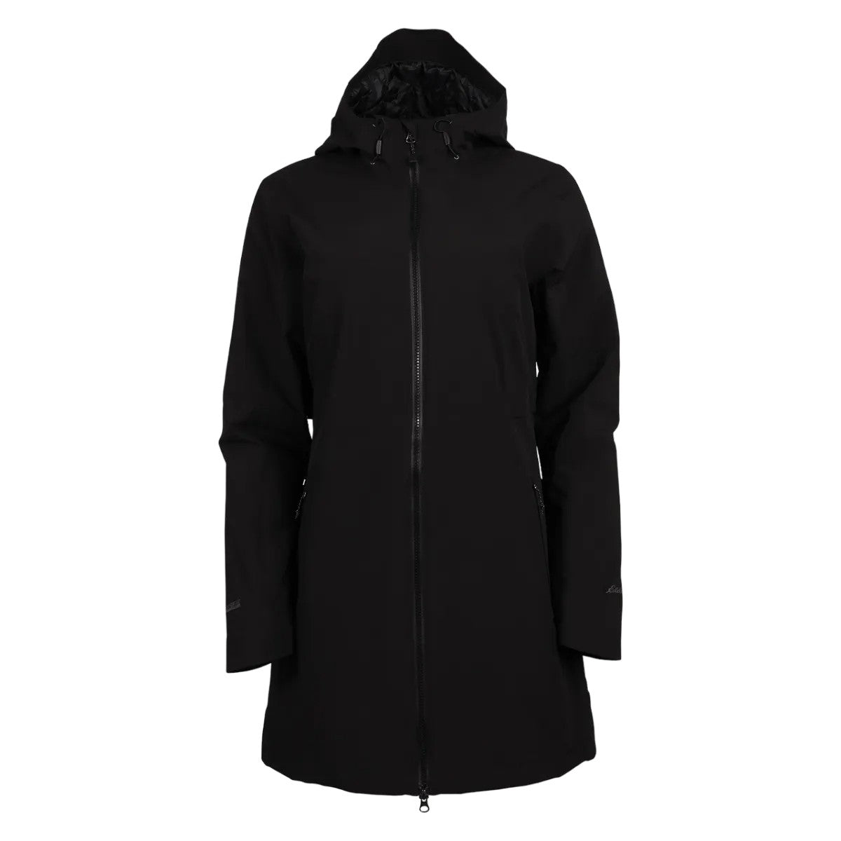 Black - Front - Eddie Bauer Womens-Ladies Cloud Cap Stretch Insulated Trench Coat