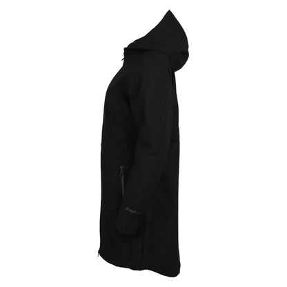 Black - Side - Eddie Bauer Womens-Ladies Cloud Cap Stretch Insulated Trench Coat