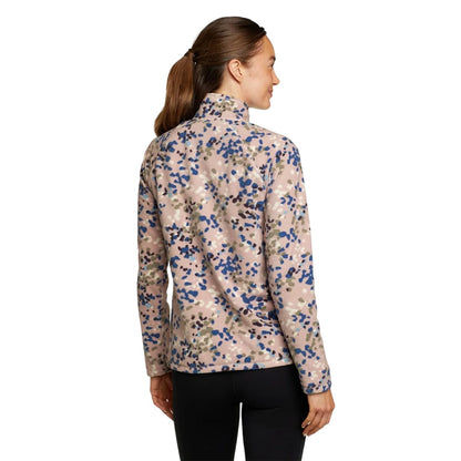 Dark Mulberry - Back - Eddie Bauer Womens-Ladies Quest Spotted Quarter Zip Raglan Fleece Top
