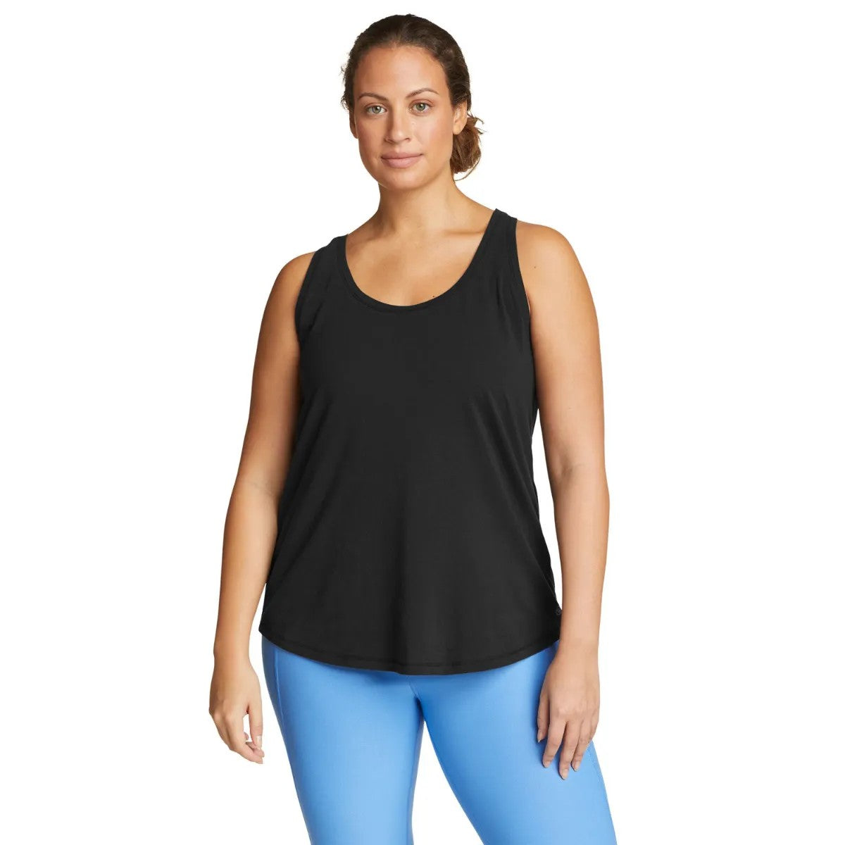 Black - Front - Eddie Bauer Womens-Ladies Tempo Light Tank Top