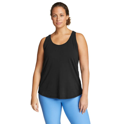 Black - Front - Eddie Bauer Womens-Ladies Tempo Light Tank Top
