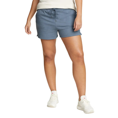 Blue Haze - Front - Eddie Bauer Womens-Ladies Cozy Camp Fleece Shorts