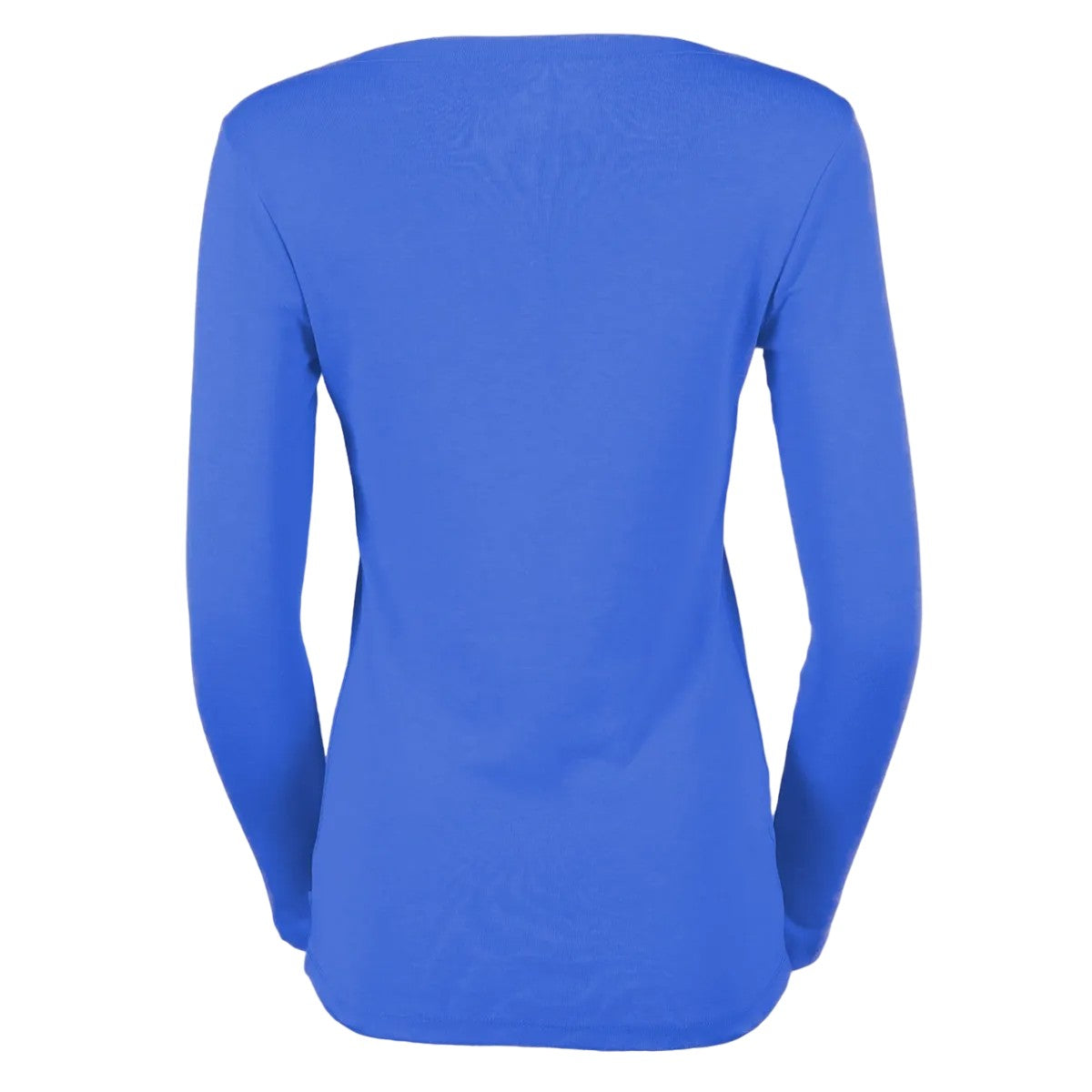 Brilliant Blue - Back - Eddie Bauer Womens-Ladies Favorite V Neck Long-Sleeved T-Shirt