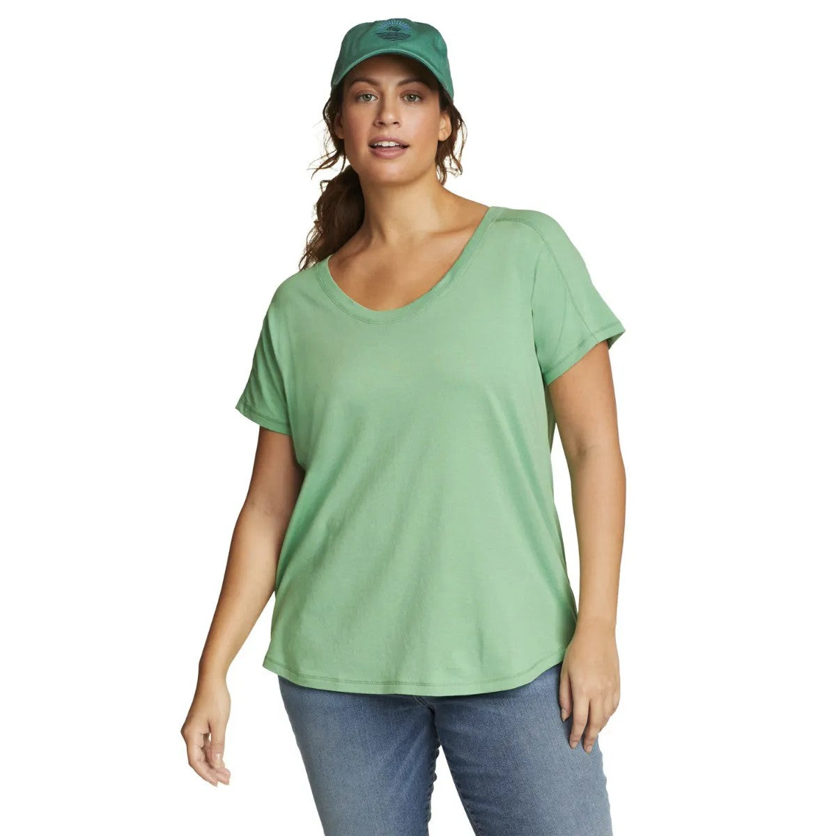 Seaglass - Front - Eddie Bauer Womens-Ladies Everyday Essentials Novelty T-Shirt