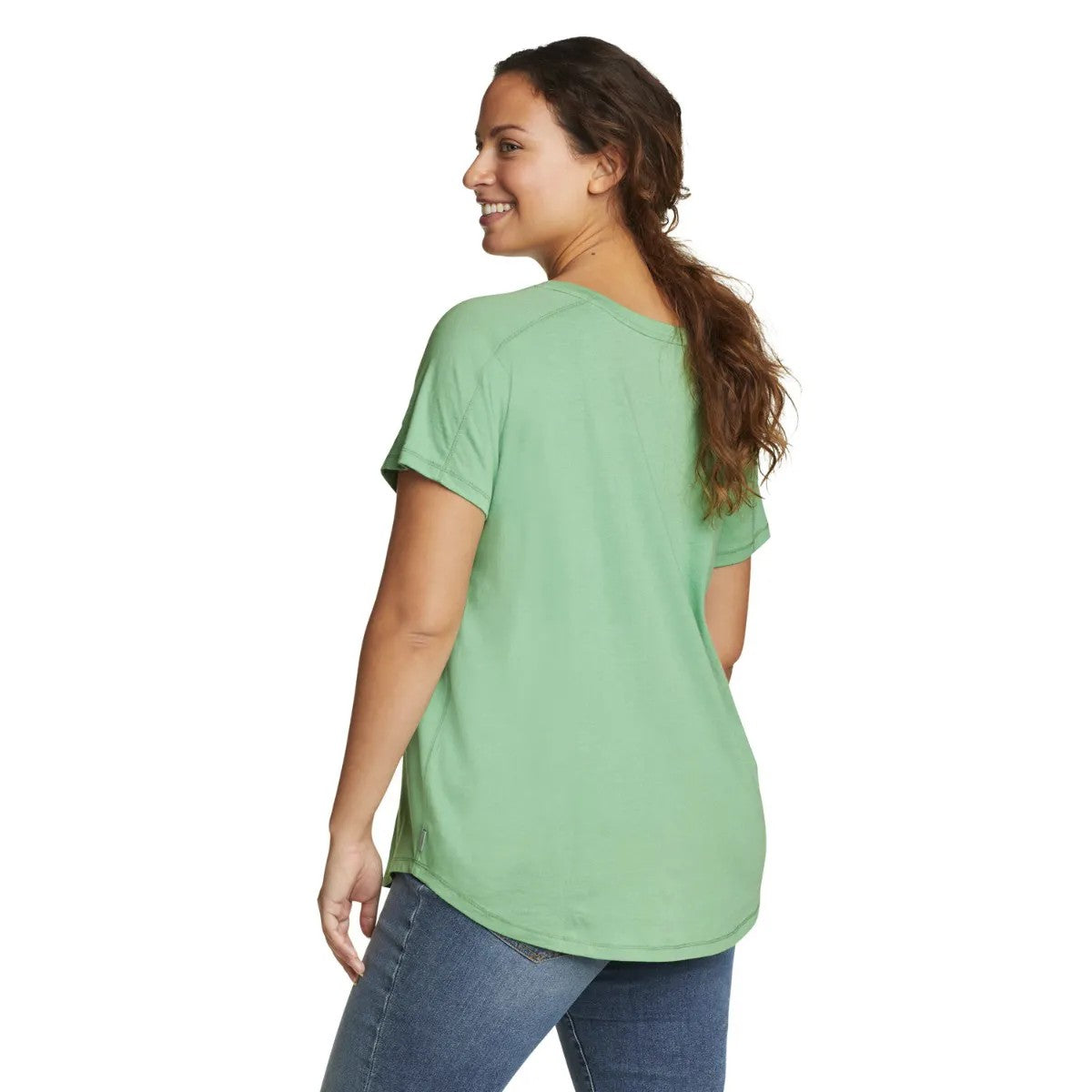 Seaglass - Back - Eddie Bauer Womens-Ladies Everyday Essentials Novelty T-Shirt