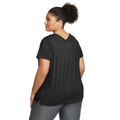 Black - Back - Eddie Bauer Womens-Ladies Tempo Light Short-Sleeved T-Shirt