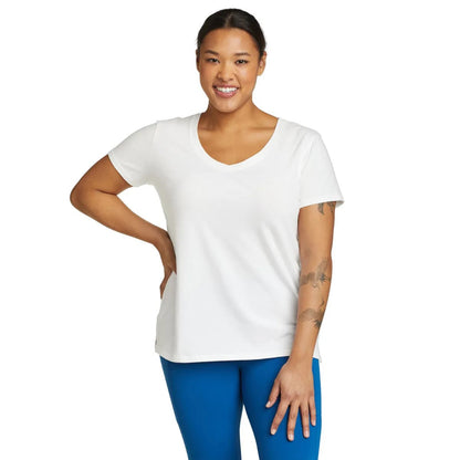 White - Front - Eddie Bauer Womens-Ladies Tempo Light Short-Sleeved T-Shirt