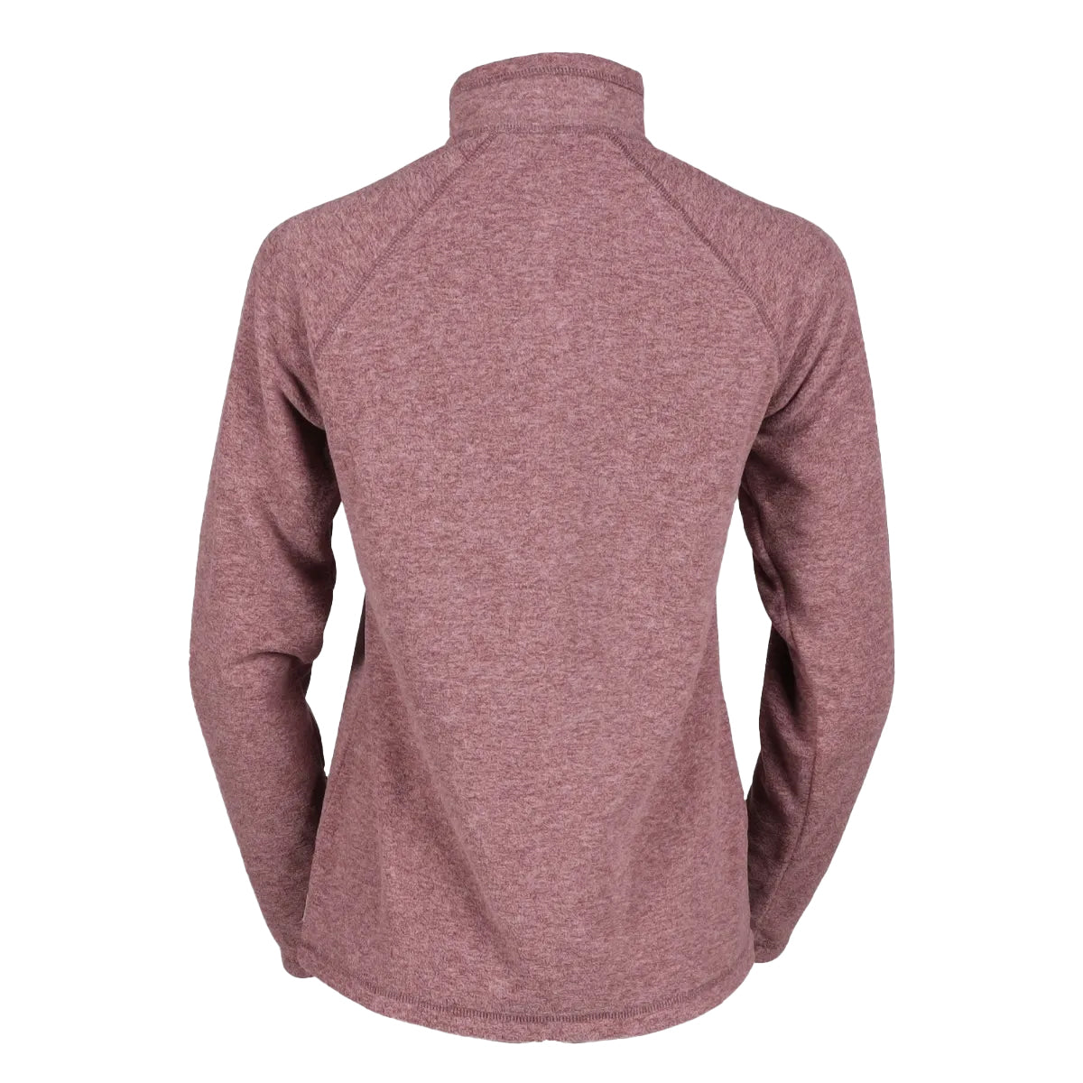 Dusty Violet - Back - Eddie Bauer Womens-Ladies Fast Plain Quarter Zip Raglan Fleece Top