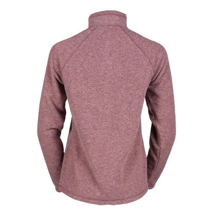 Dusty Violet - Back - Eddie Bauer Womens-Ladies Fast Plain Quarter Zip Raglan Fleece Top