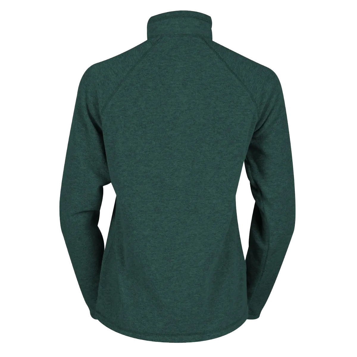 Dark Evergreen - Back - Eddie Bauer Womens-Ladies Fast Plain Quarter Zip Raglan Fleece Top