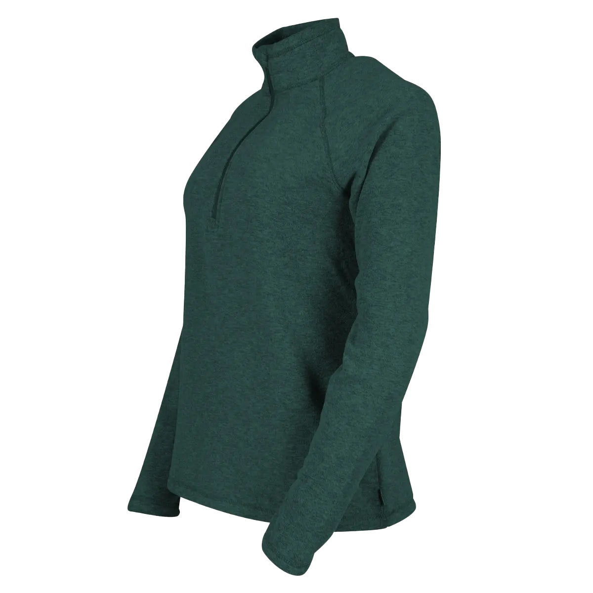 Dark Evergreen - Lifestyle - Eddie Bauer Womens-Ladies Fast Plain Quarter Zip Raglan Fleece Top