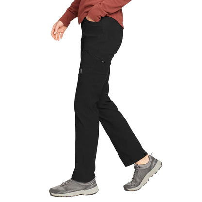 Black - Side - Eddie Bauer Womens-Ladies Guide Waterproof Trousers