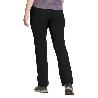 Black - Back - Eddie Bauer Womens-Ladies Guide High Rise Waterproof Trousers