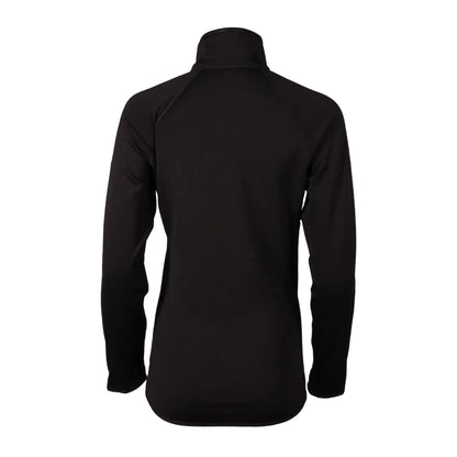 Black - Back - Eddie Bauer Womens-Ladies High Route Grid Quarter Zip Fleece Top