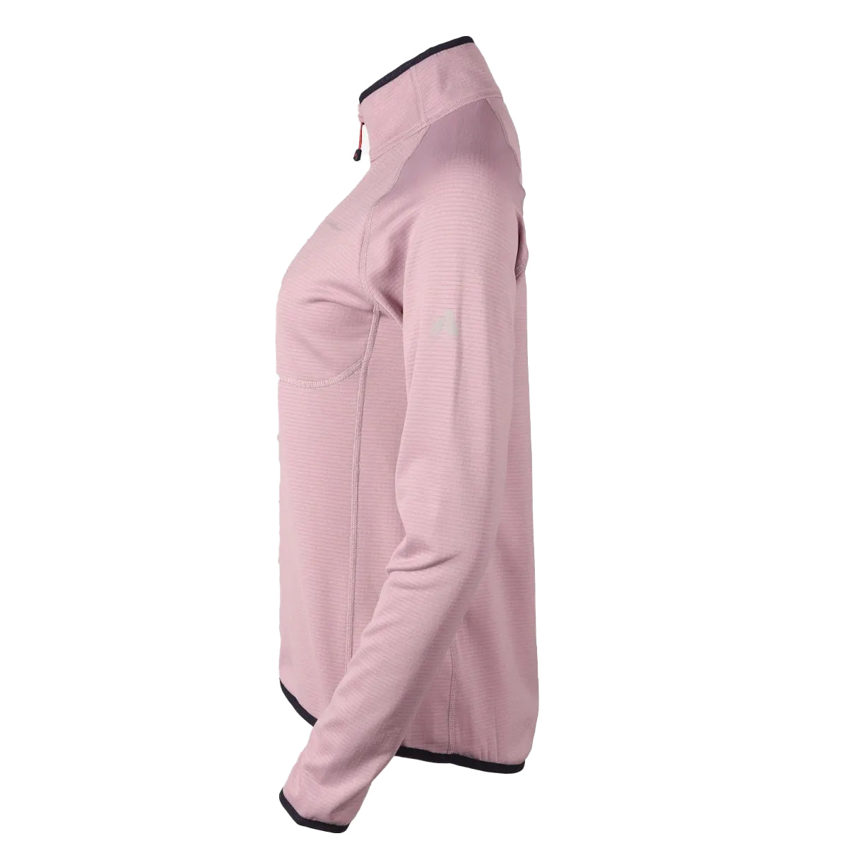Dusty Iris - Side - Eddie Bauer Womens-Ladies High Route Grid Quarter Zip Fleece Top