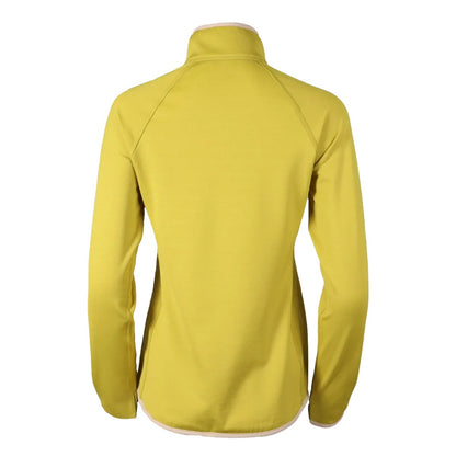 Chartreuse - Back - Eddie Bauer Womens-Ladies High Route Grid Quarter Zip Fleece Top
