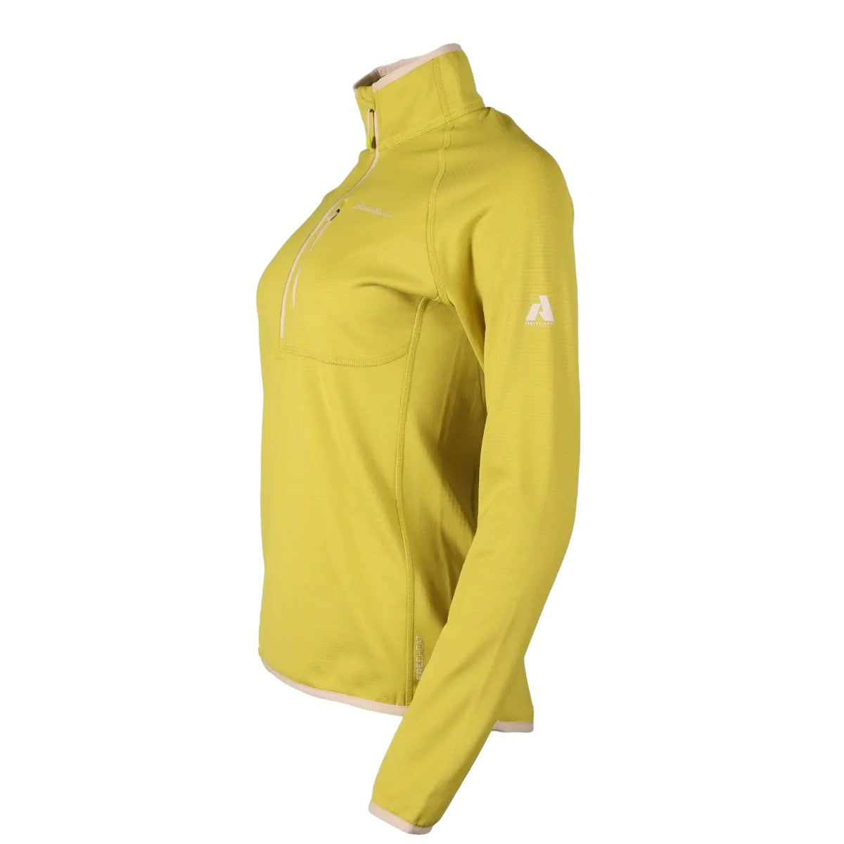 Chartreuse - Lifestyle - Eddie Bauer Womens-Ladies High Route Grid Quarter Zip Fleece Top