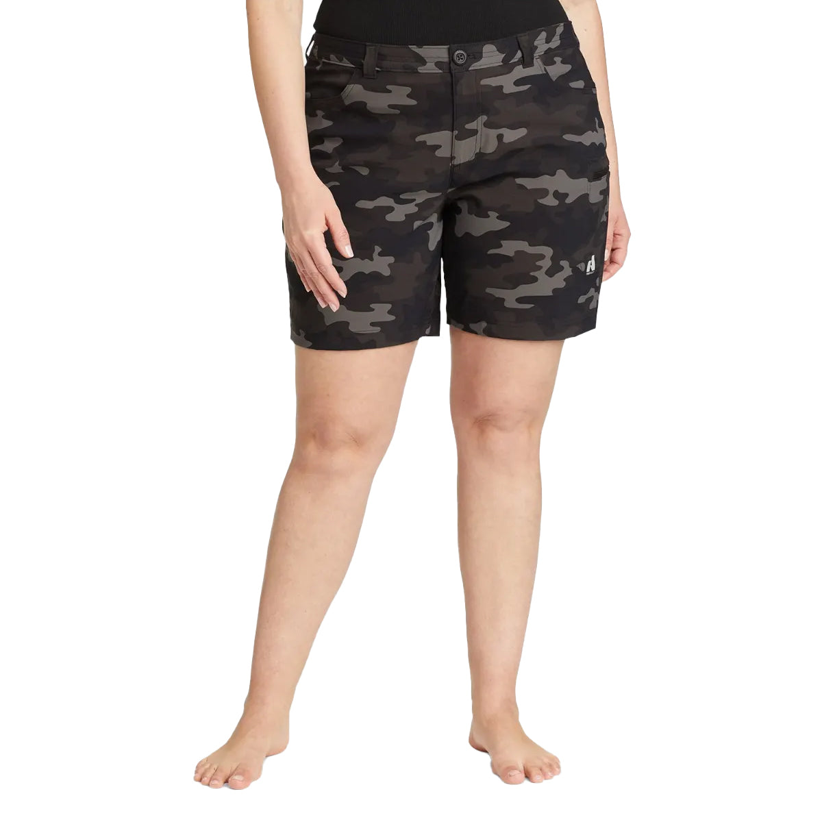 Chrome - Front - Eddie Bauer Womens-Ladies Guide Camouflage Shorts