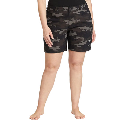 Chrome - Front - Eddie Bauer Womens-Ladies Guide Camouflage Shorts