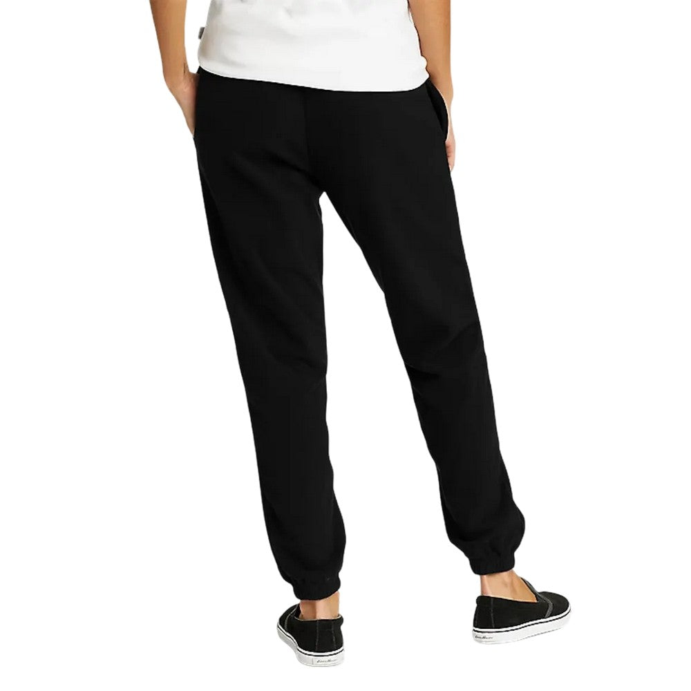 Black - Back - Eddie Bauer Womens-Ladies Quest Fleece Jogging Bottoms