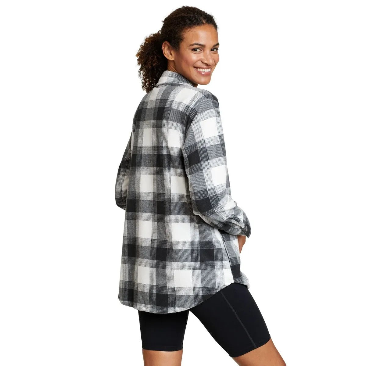 Iron - Back - Eddie Bauer Womens-Ladies Chutes 2 Fleece Shirt Jacket