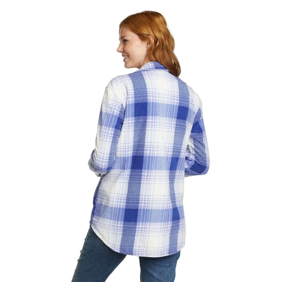 Blue Spruce - Back - Eddie Bauer Womens-Ladies Chutes 2 Fleece Shirt Jacket