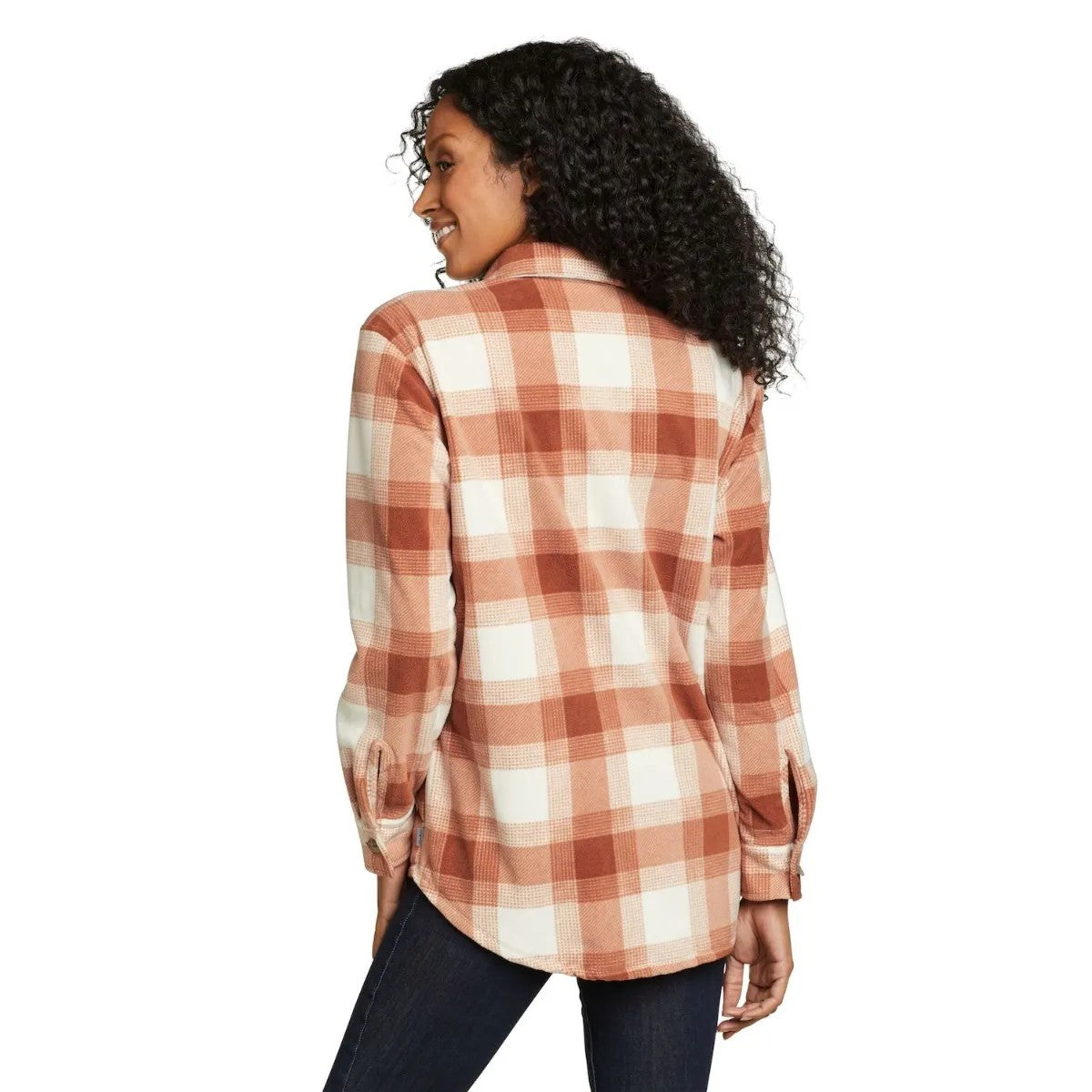 Linen - Back - Eddie Bauer Womens-Ladies Chutes 2 Fleece Shirt Jacket