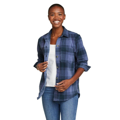 Cornflower - Front - Eddie Bauer Womens-Ladies Chutes 2 Fleece Shirt Jacket