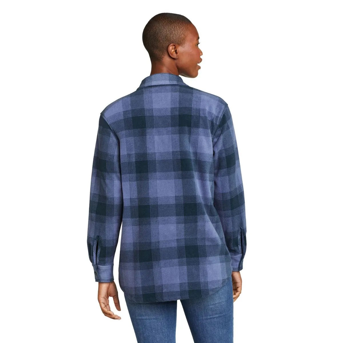 Cornflower - Back - Eddie Bauer Womens-Ladies Chutes 2 Fleece Shirt Jacket