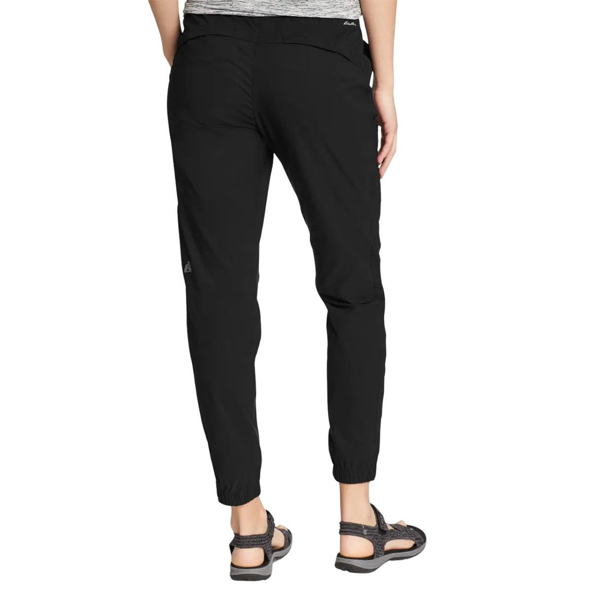 Black - Back - Eddie Bauer Womens-Ladies Guide Plain Jogging Bottoms